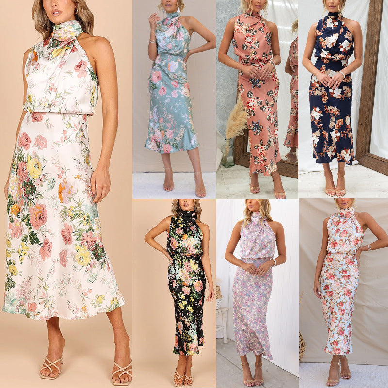2025 NEW Sophisticated Sleeveless Satin Dress Global Style