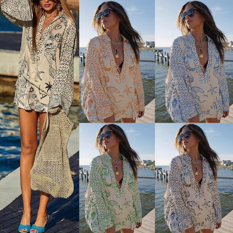 2025 NEW Trendy Satin Print Set Global Chic 