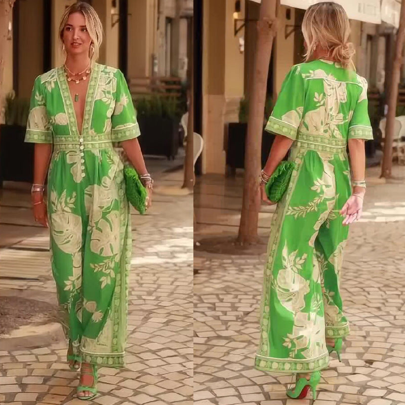 2025 NEW Summer Print Romper Chic Style