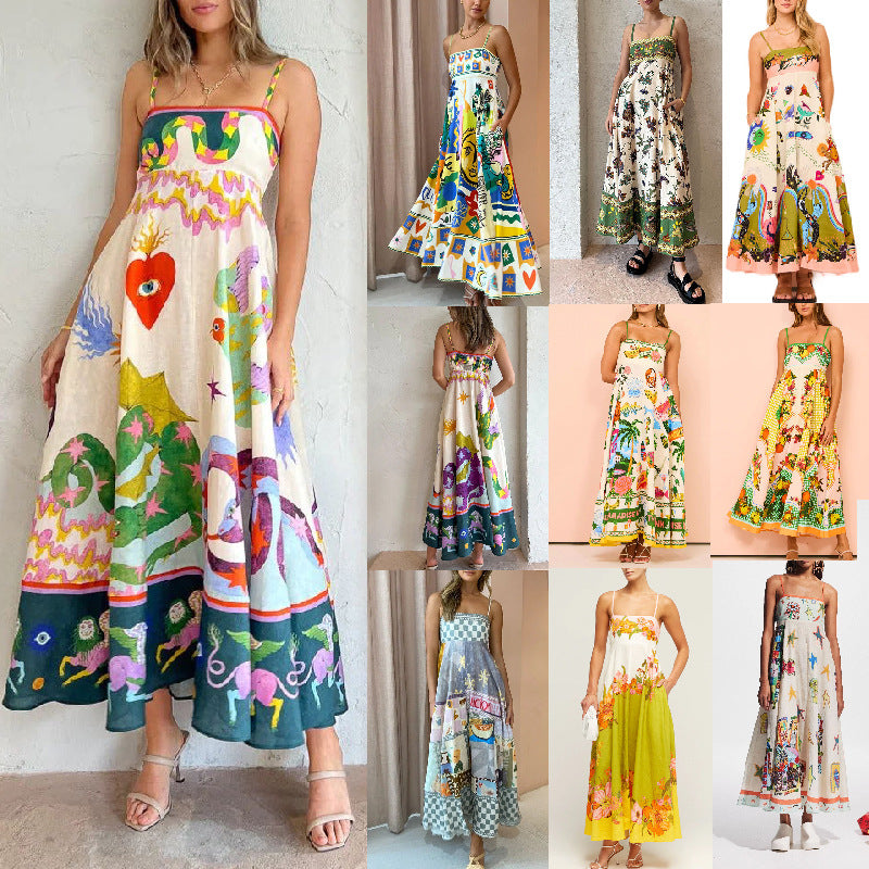 2025 NEW Linen Maxi Dress Boho Chic Global Style 